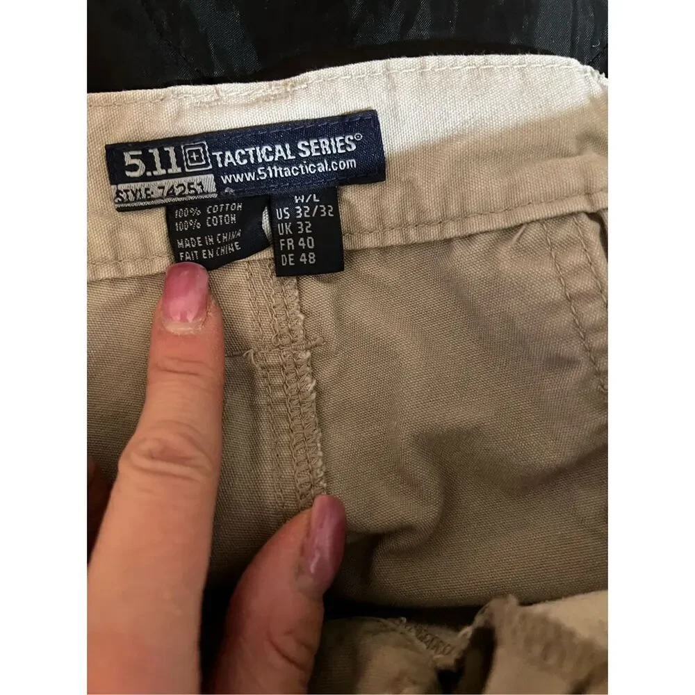 511 Tactical Cargo Pants Mens Size 32 Beige Cotton‎ Outdoor Rugged Camping